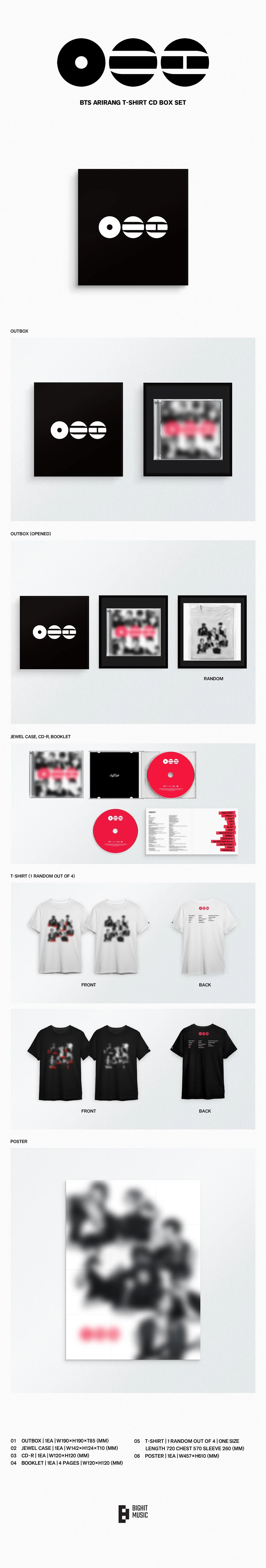 BTS - ARIRANG (T-shirt CD box set) - Image 2