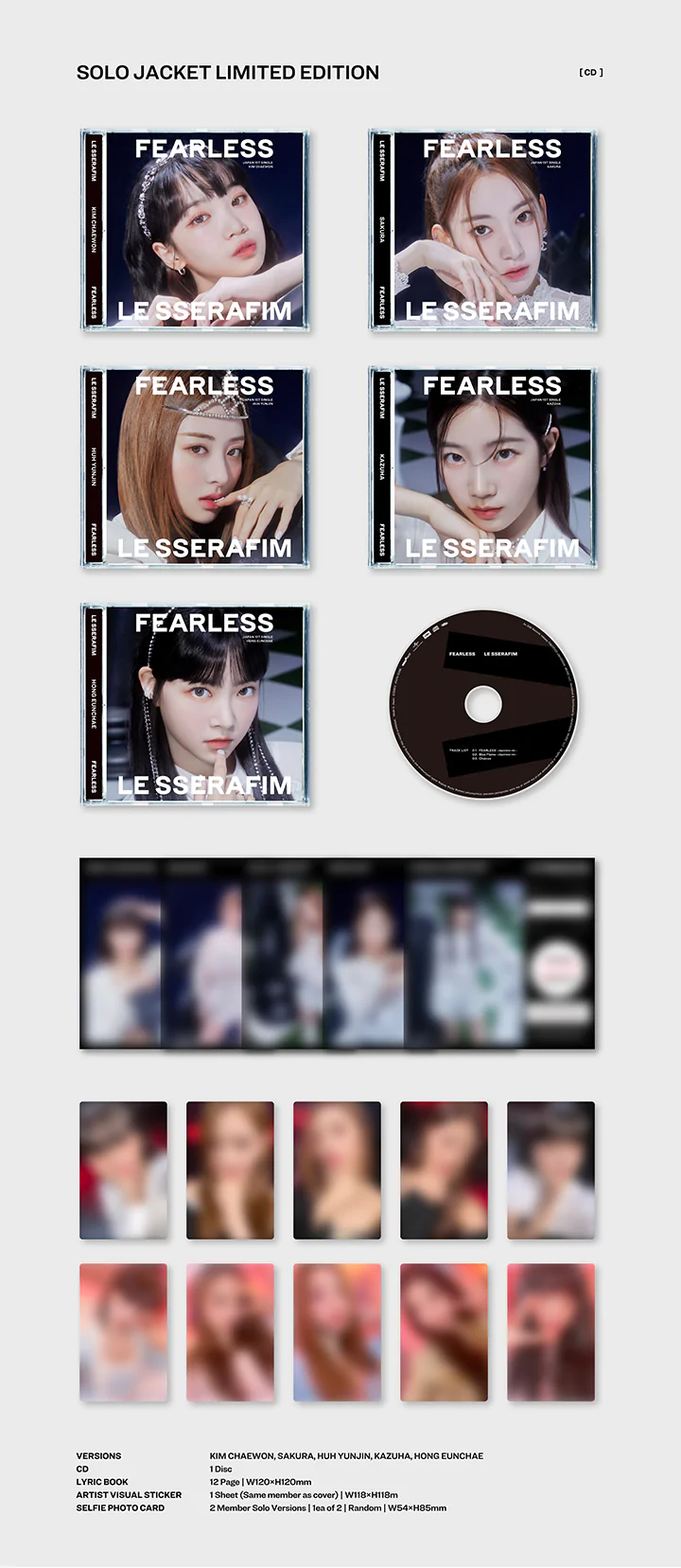 LE SSERAFIM - Fearless [Japanese Album Member Jewel Case] - Image 2