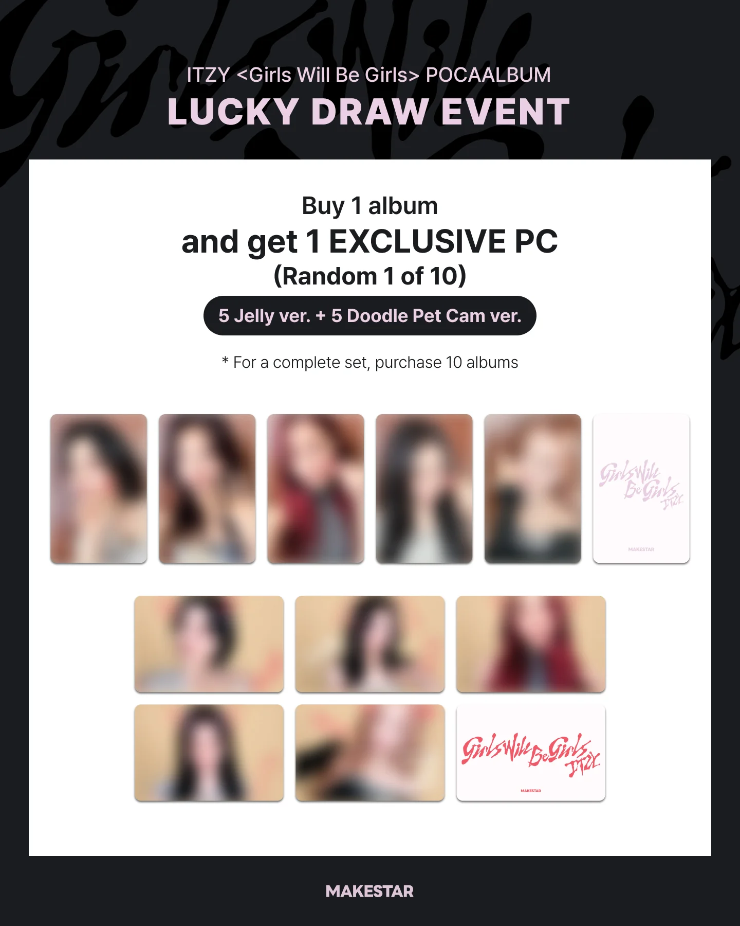 ITZY - GIRLS WILL BE GIRLS (POCAALBUM Ver.) [Makestar Lucky Draw Exclusive Photocard] - Image 3