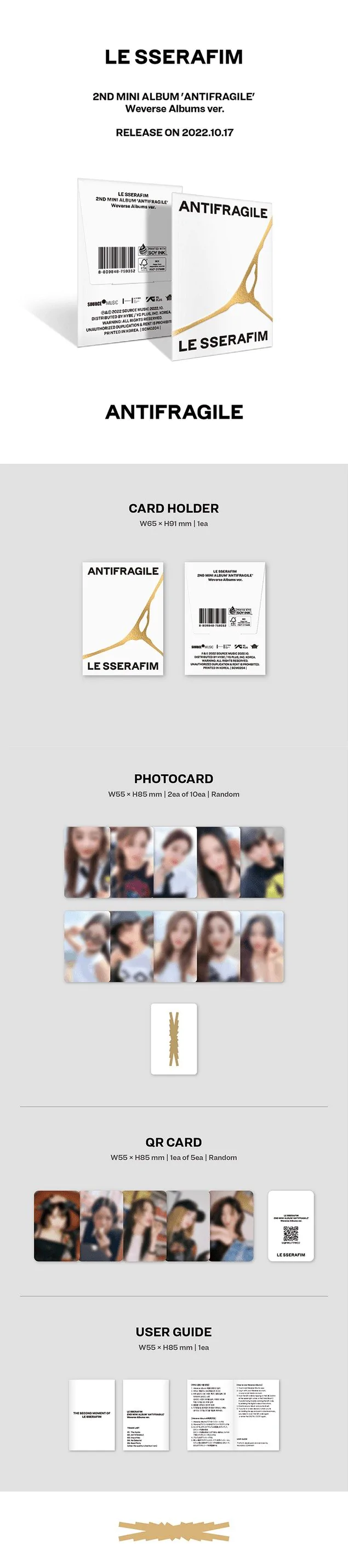 LE SSERAFIM - ANTIFRAGILE (Weverse Ver.) - Image 2