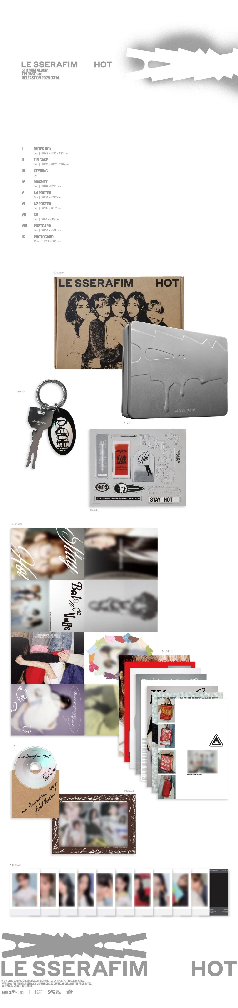 LE SSERAFIM - HOT (Tin Case Ver) - Image 2