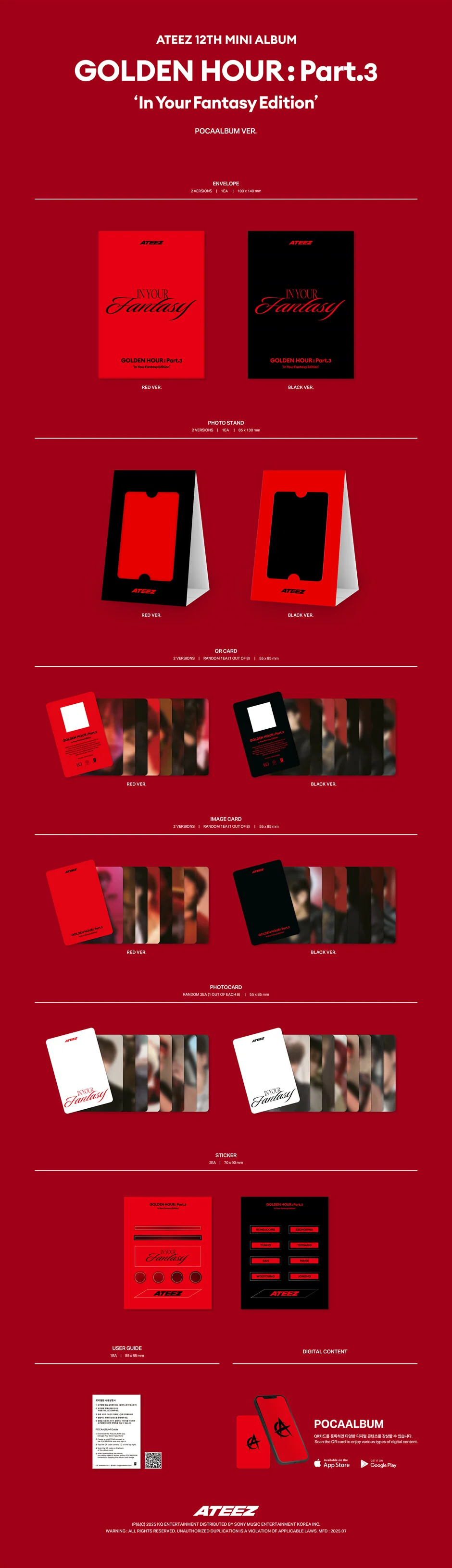 ATEEZ - GOLDEN HOUR : Part.3 ‘In Your Fantasy Edition’ (POCAALBUM Ver.) - Image 2