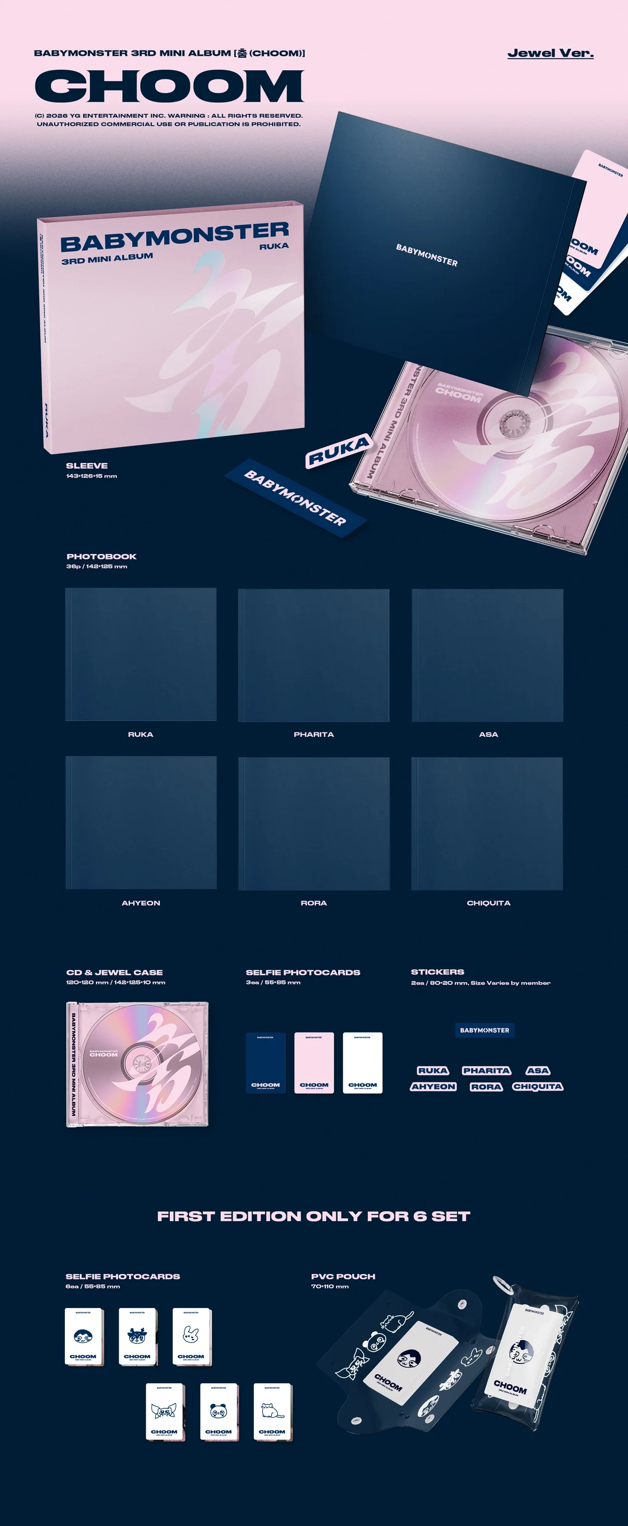 [PRE-ORDER] BABYMONSTER - CHOOM (Jewel Case Ver.) - Image 2