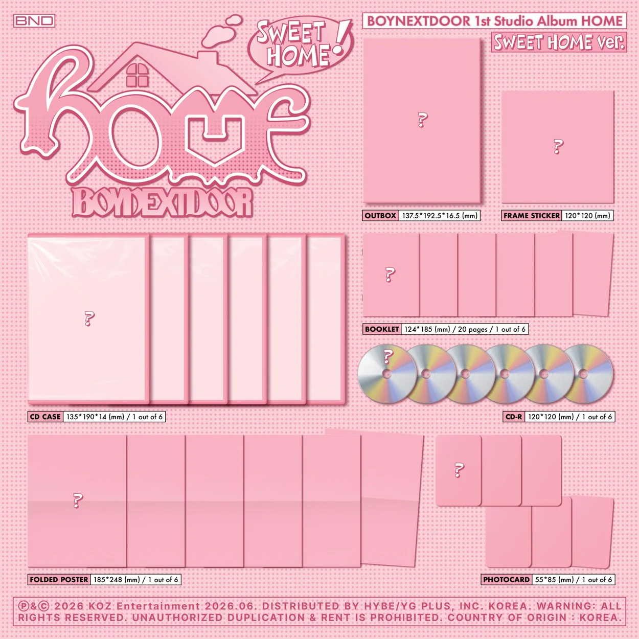 [PRE-ORDER] BOYNEXTDOOR - HOME (SWEET HOME Ver.) - Image 2