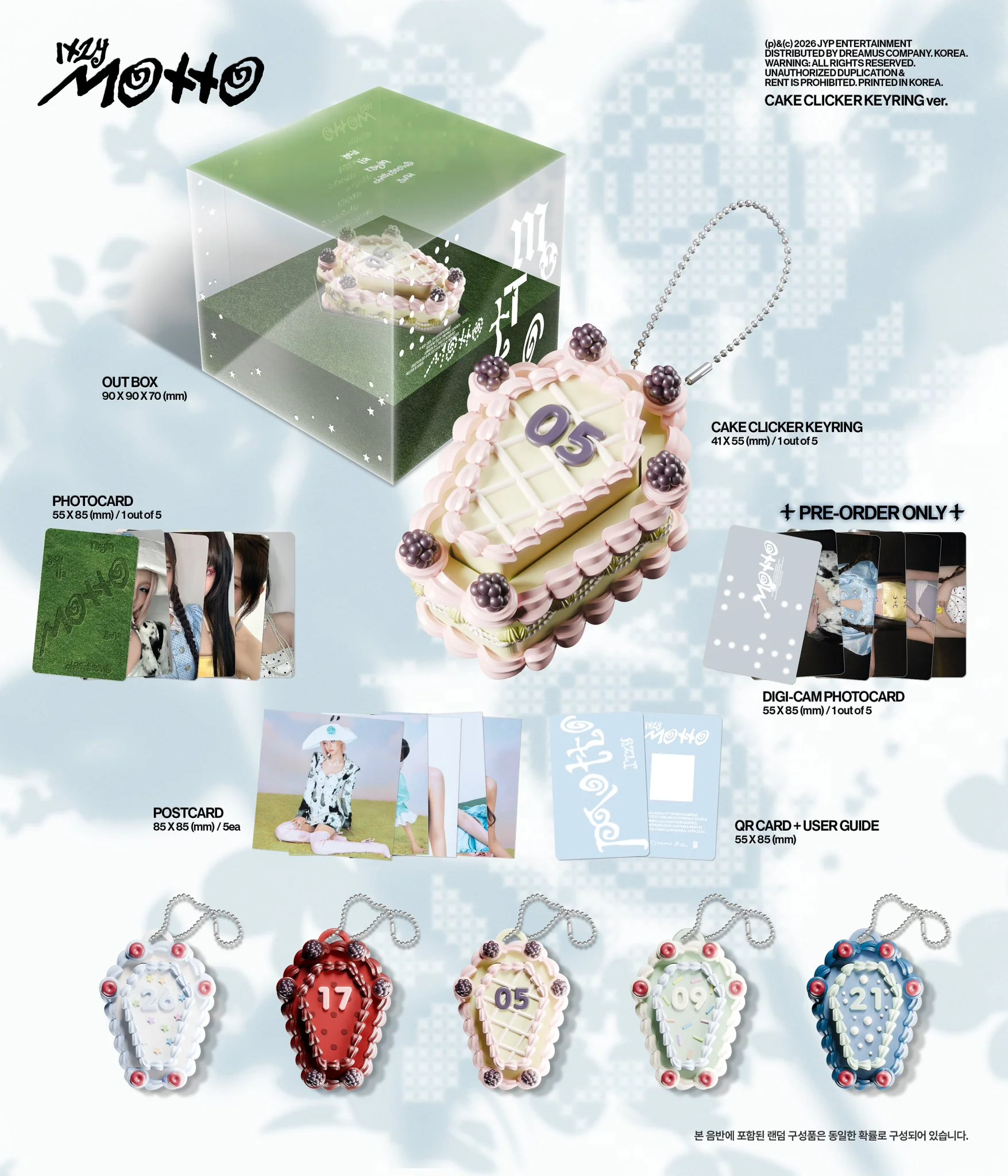 [PRE-ORDER] ITZY - MOTTO (Cake Clicker Keyring Ver.) - Image 2