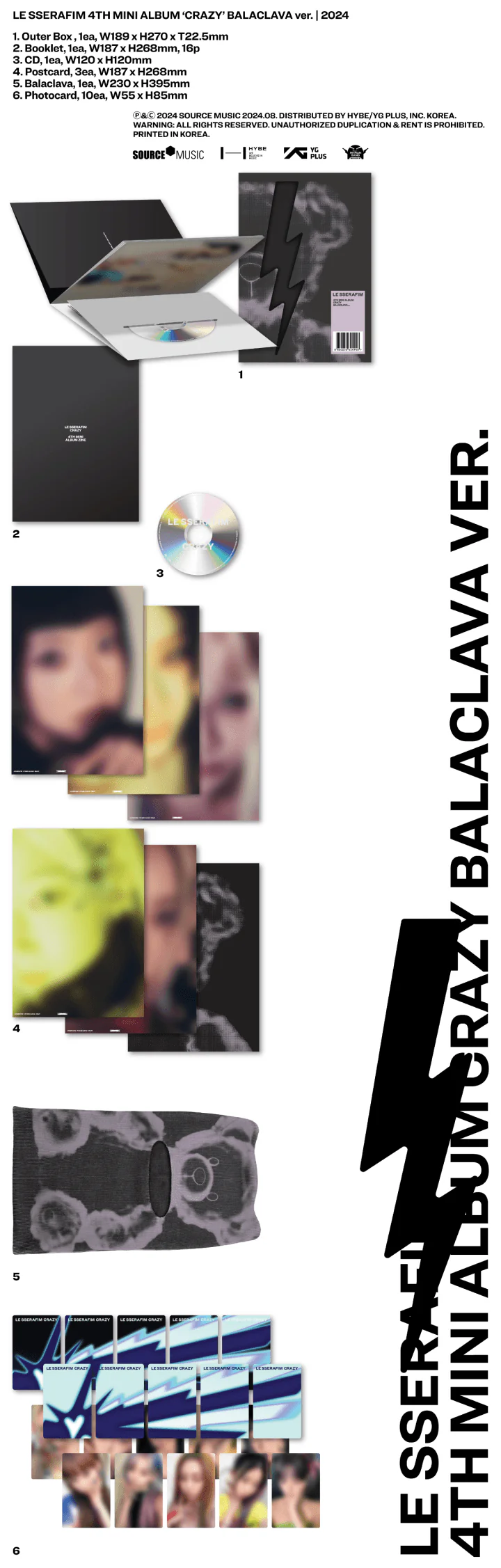 LE SSERAFIM - CRAZY (Balaclava Ver) - Image 2