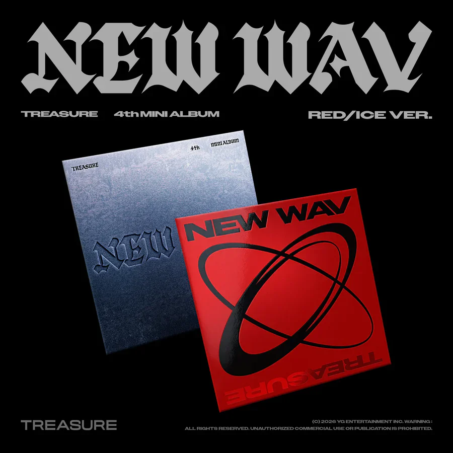 [PRE-ORDER] TREASURE - NEW WAV (Red/Ice Ver.)