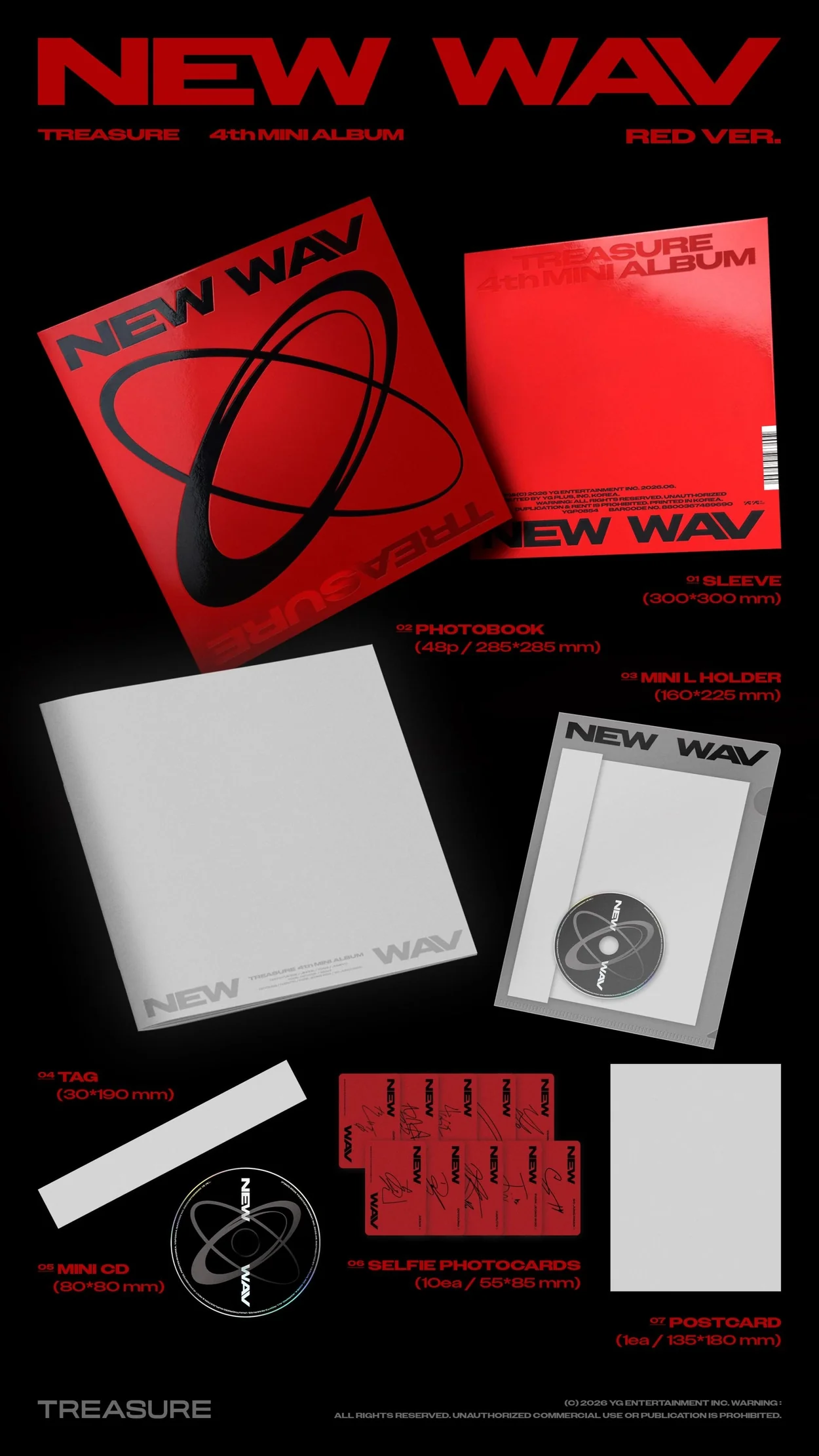 [PRE-ORDER] TREASURE - NEW WAV (Red/Ice Ver.) - Image 2