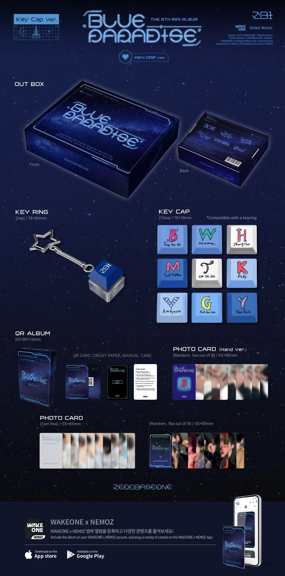 ZEROBASEONE - BLUE PARADISE (Key Cap Ver) - Image 2