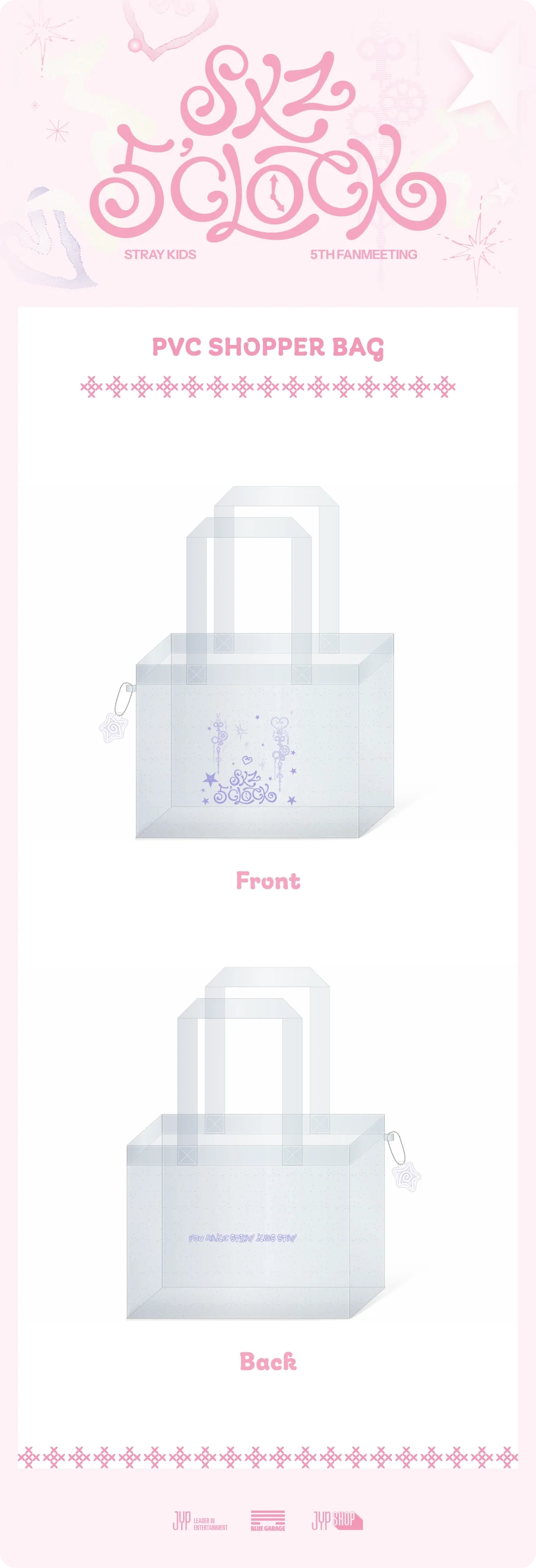 STRAY KIDS - [SKZ 5'CLOCK MD] PVC SHOPPER BAG - Image 2