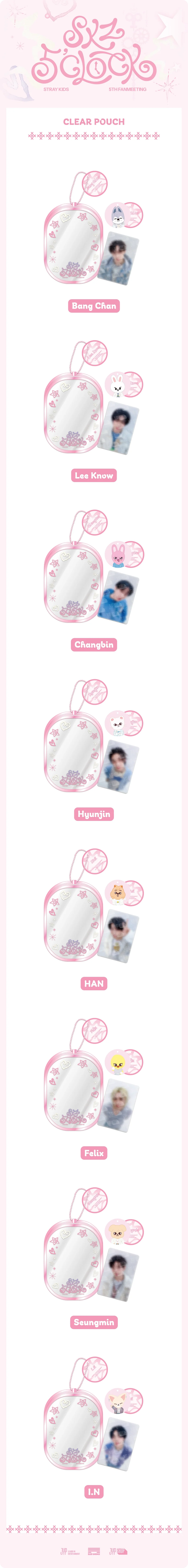 STRAY KIDS - [SKZ 5'CLOCK MD] CLEAR POUCH - Image 3