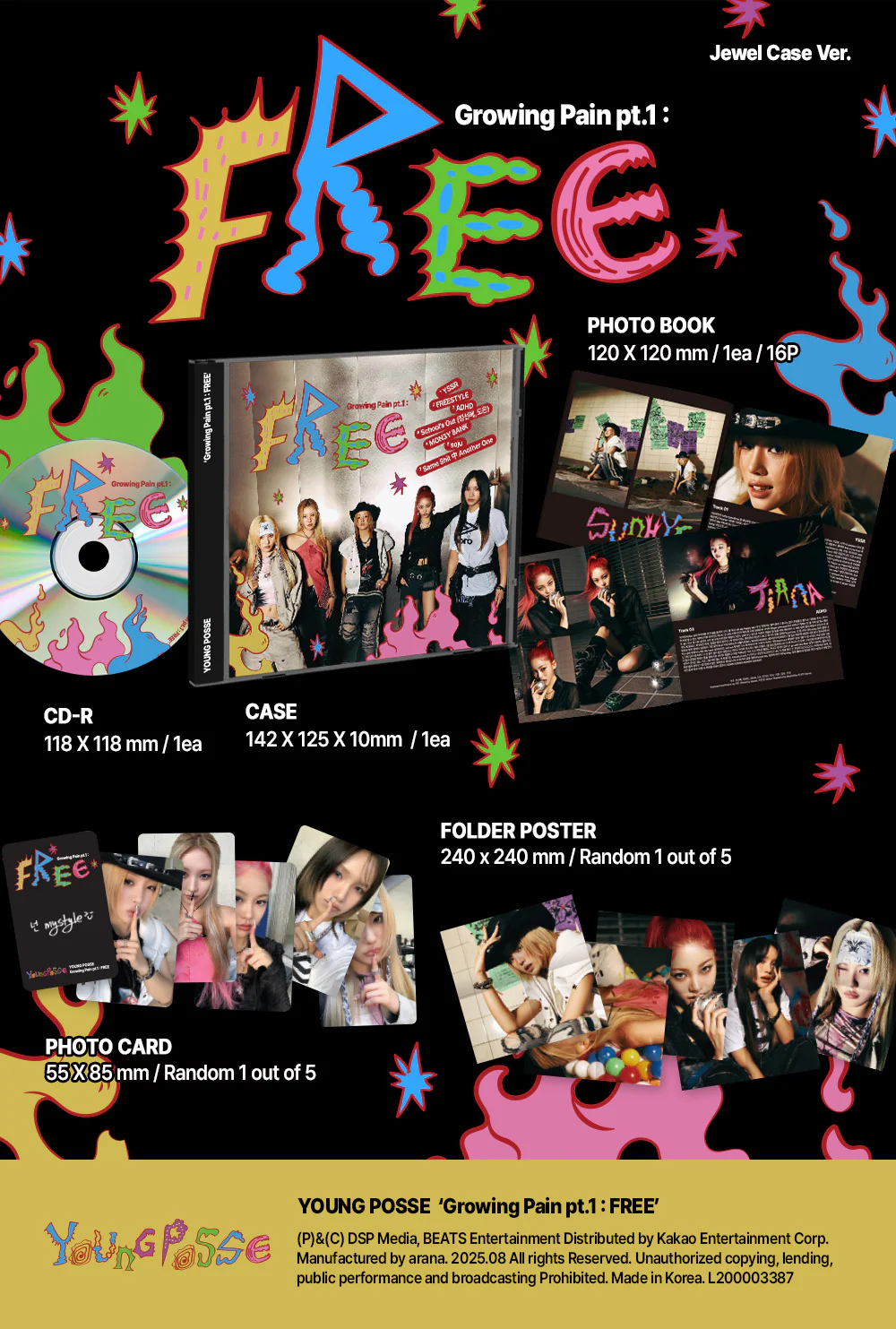 YOUNG POSSE - Growing Pain Pt.1: FREE (Jewel Case Ver) - Image 2