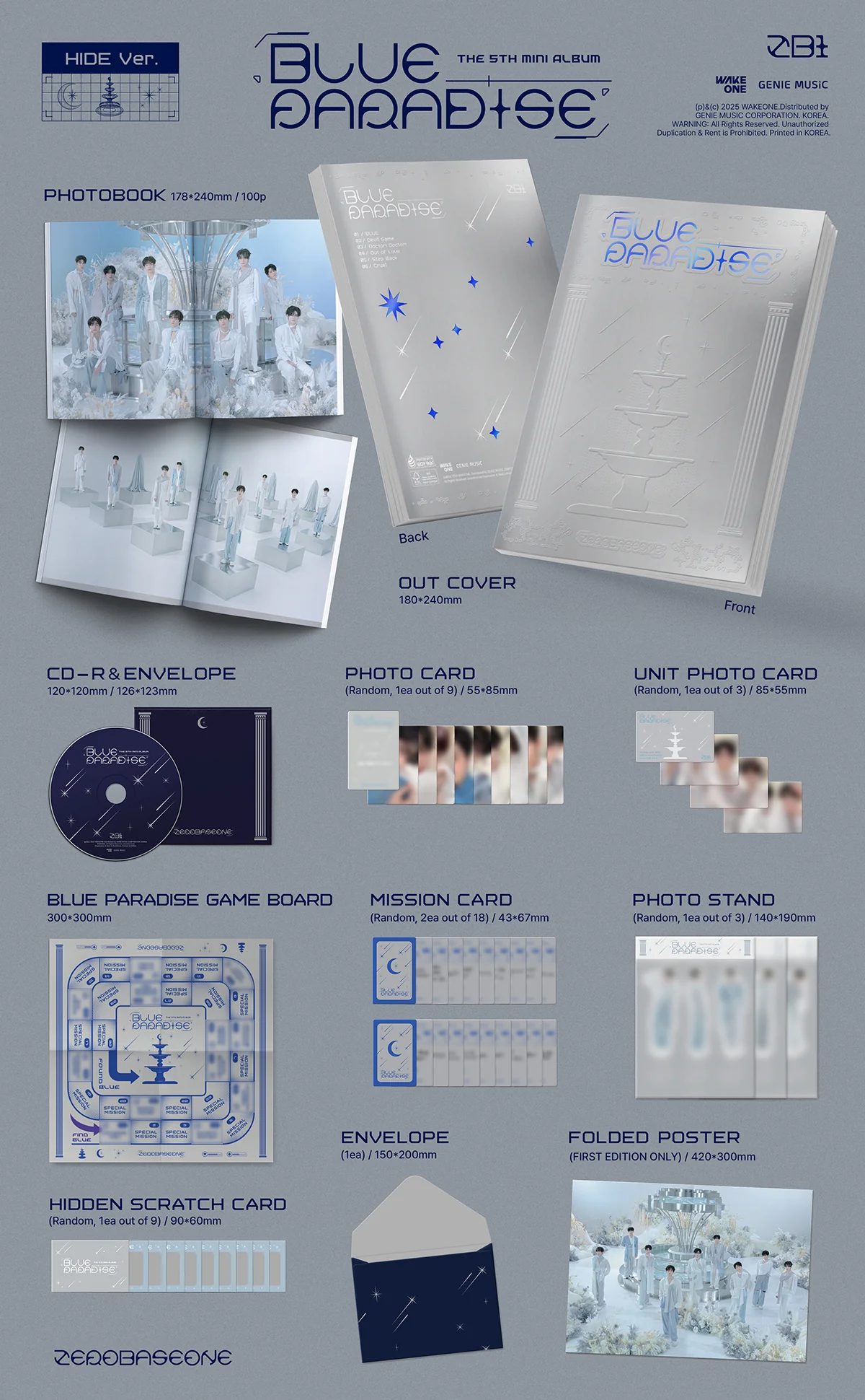 ZEROBASEONE - BLUE PARADISE (Photobook Ver) - Image 2